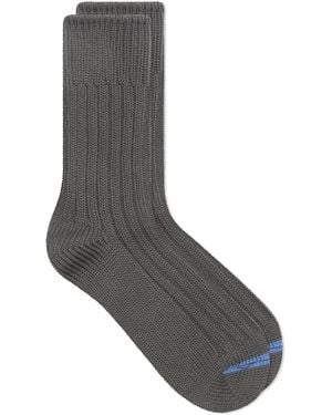 RoToTo Chunky Ribbed Crew Sock - Grey