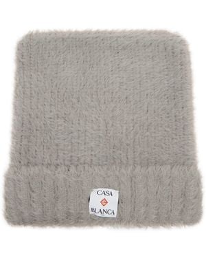CASABLANCA Fluffy Nylon Square Hat - Grey