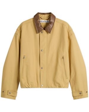 Acne Studios Double Cotton Satin Jacket - Natural