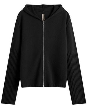 Rick Owens Knit Zip Through - Black