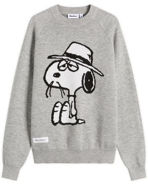 Butter Goods X Peanuts Spike Knit Jumper - Grey