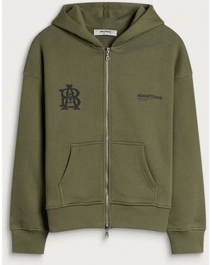 About Blank Dual Logo Zip Hoodie - Green