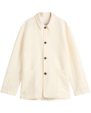 Studio Nicholson Nopi Cotton Linen Shirt Jacket - Natural