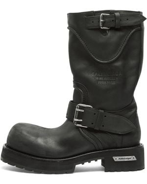 Balenciaga Venom Leather Boots - Black