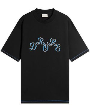 Drole de Monsieur Stagger Logo T-Shirt - Black