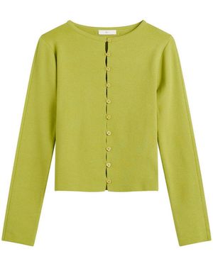 Kijun Button Up Knit Top - Green