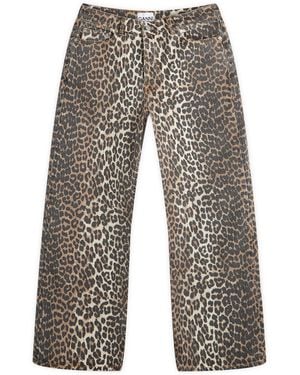 Ganni Print Denim Izey - Grey