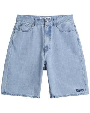 YESEYESEE Basal 5 Pockets Denim Shorts - Blue