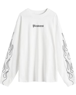 Pleasures Fiery Heavyweight Longsleeve T-Shirt - White