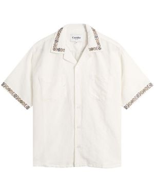 Corridor NYC Harmony Embroidered Short Sleeve Shirt - White