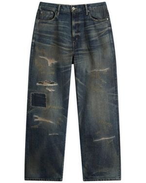 Neighborhood Straight Leg Savage Selvedge Denim Jeans - Blue