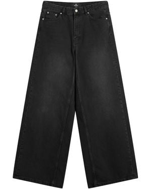 Represent High Rise Wide Leg Jeans - Black