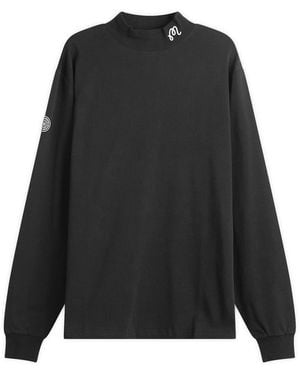 Malbon Upland Mock Neck Long Sleeve T-Shirt - Black