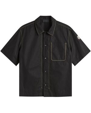 Moncler Contrast Stitch Shirt - Black