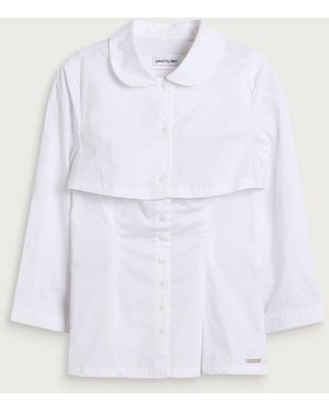 Peachy Den Double Blouse - White