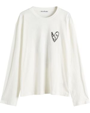 Acne Studios Heart Logo T-Shirt - White