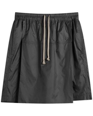 Rick Owens X Moncler Kiltshorts Drawstring Shorts - Black