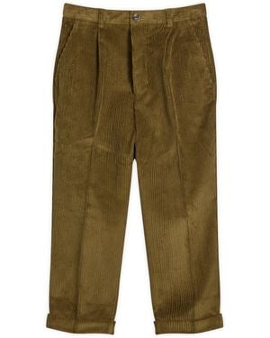 Ami Paris Corduroy Velvet Carrot Trousers - Green