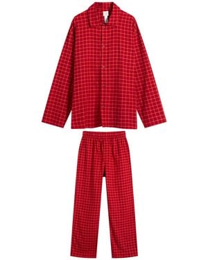 Calvin Klein Flannel Pajama Set - Red