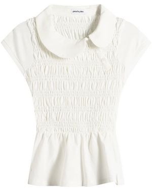 Peachy Den Ferdinand Polo Top - White
