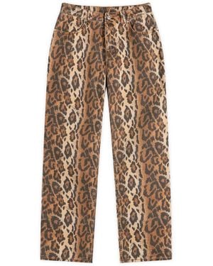 House Of Sunny Leopard Jessie Jeans - Natural