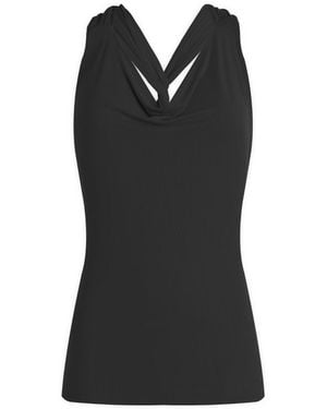 Peachy Den Kylie Cross Back Top - Black