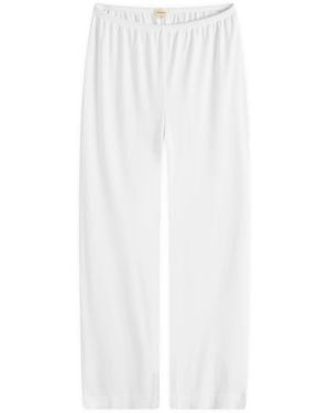 DONNI. Baby Rib Scallop Pant - White