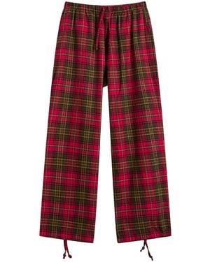 SUNDAYFRUITMARKET Sunday Check Pants - Red