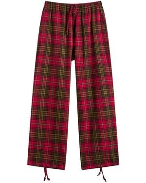 SUNDAYFRUITMARKET Sunday Check Trousers - Red