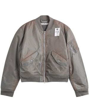 Acne Studios Nylon Bomber Jacket - Grey