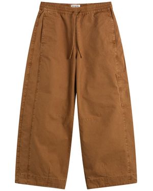 Damson Madder Felix Twill Trousers - Brown