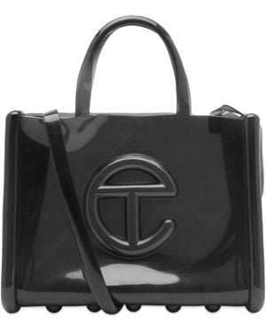 Melissa X Telfar Medium Jelly Shopper Bag - Black