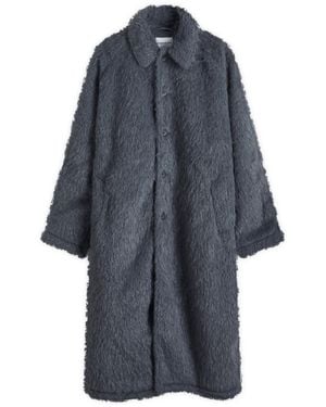 MKI Miyuki-Zoku Faux Alpaca Car Coat - Blue
