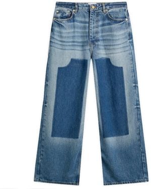 Ganni Lightweight Denim Baggy Jeans - Blue