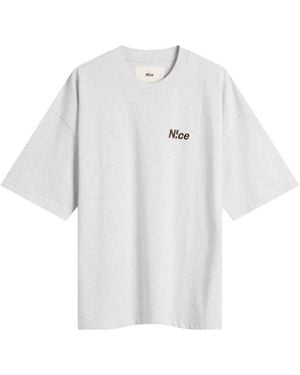 N!CE Embroidered Logo T-Shirt - White