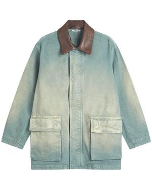 AURALEE Organic Cotton Duck Blouson - Green