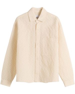 MKI Miyuki-Zoku Ribbon Jacquard Box Dress Shirt - Natural