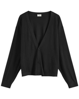 Saint Laurent Fine Merino Cardigan - Black