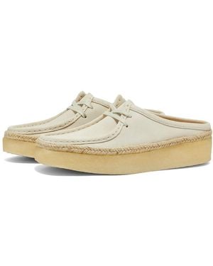 Clarks Wallabee Cup Mule - White