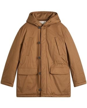RANRA Neve Canvas Cotton Parka Jacket - Brown