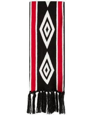 Umbro Diamond Intarsia Knit Scarf - Red