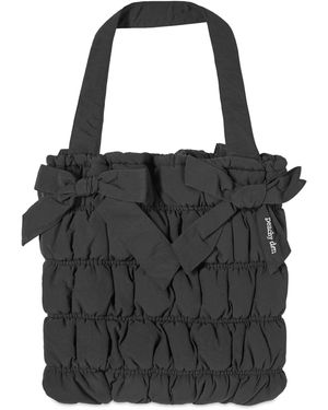Peachy Den Deba Nylon Tote Bag - Black