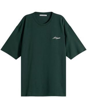 Acne Studios Exford Small Venice Logo T-Shirt - Green