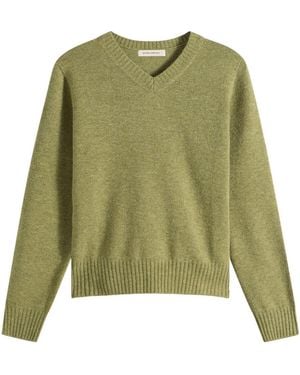 NOTHING WRITTEN Marsh V-Neck Pullover - Green