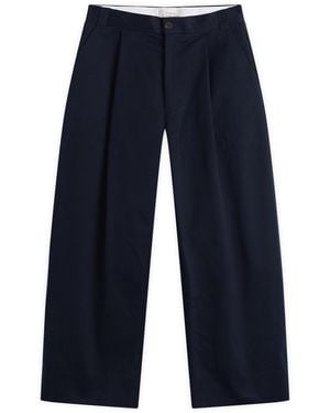 Studio Nicholson Sorte Deep Pleat Volume Pant - Blue