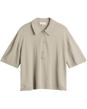 Stel Knit Polo Top - Brown