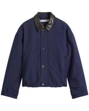 Acne Studios Opado Double Cotton Satin Jacket - Blue