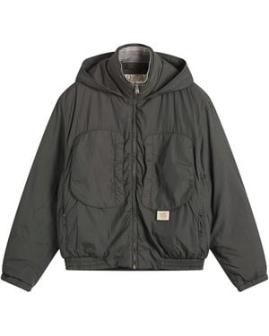 RANRA Purs Padded Nylon Hoodie Jacket - Gray