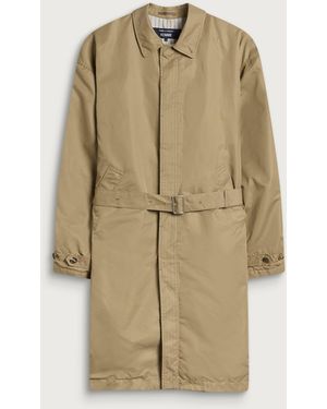 Comme des Garçons Pleated Back Garment Treated Trench Coat - Natural