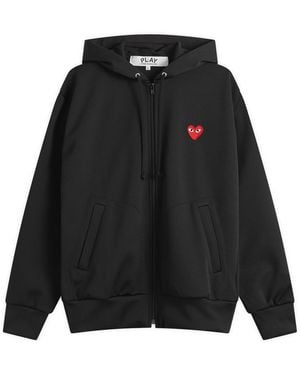 COMME DES GARÇONS PLAY Emblem Zip Hoodie - Black